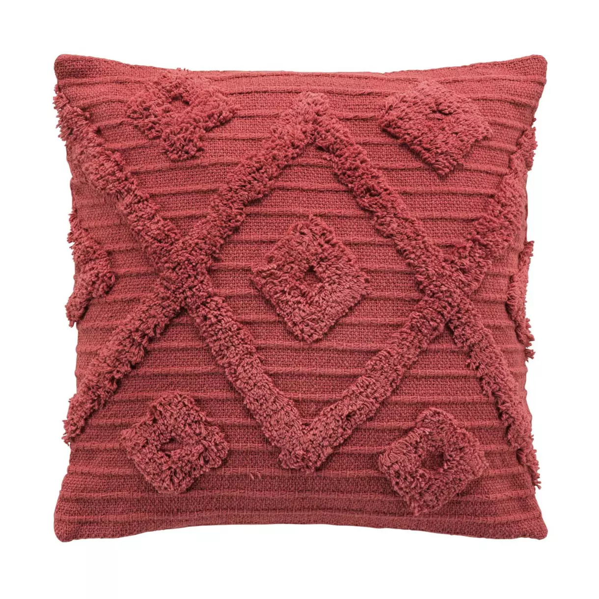 Funda para cojín cuadrado en algodón (40 cm) Zelie Terracota