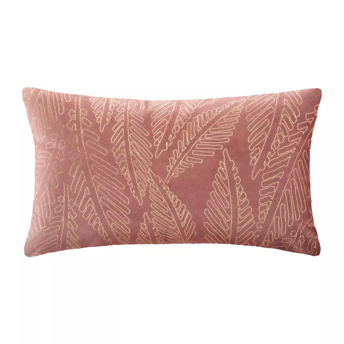 Cojín rectangular terciopelo Oro Tropic Rosa 1