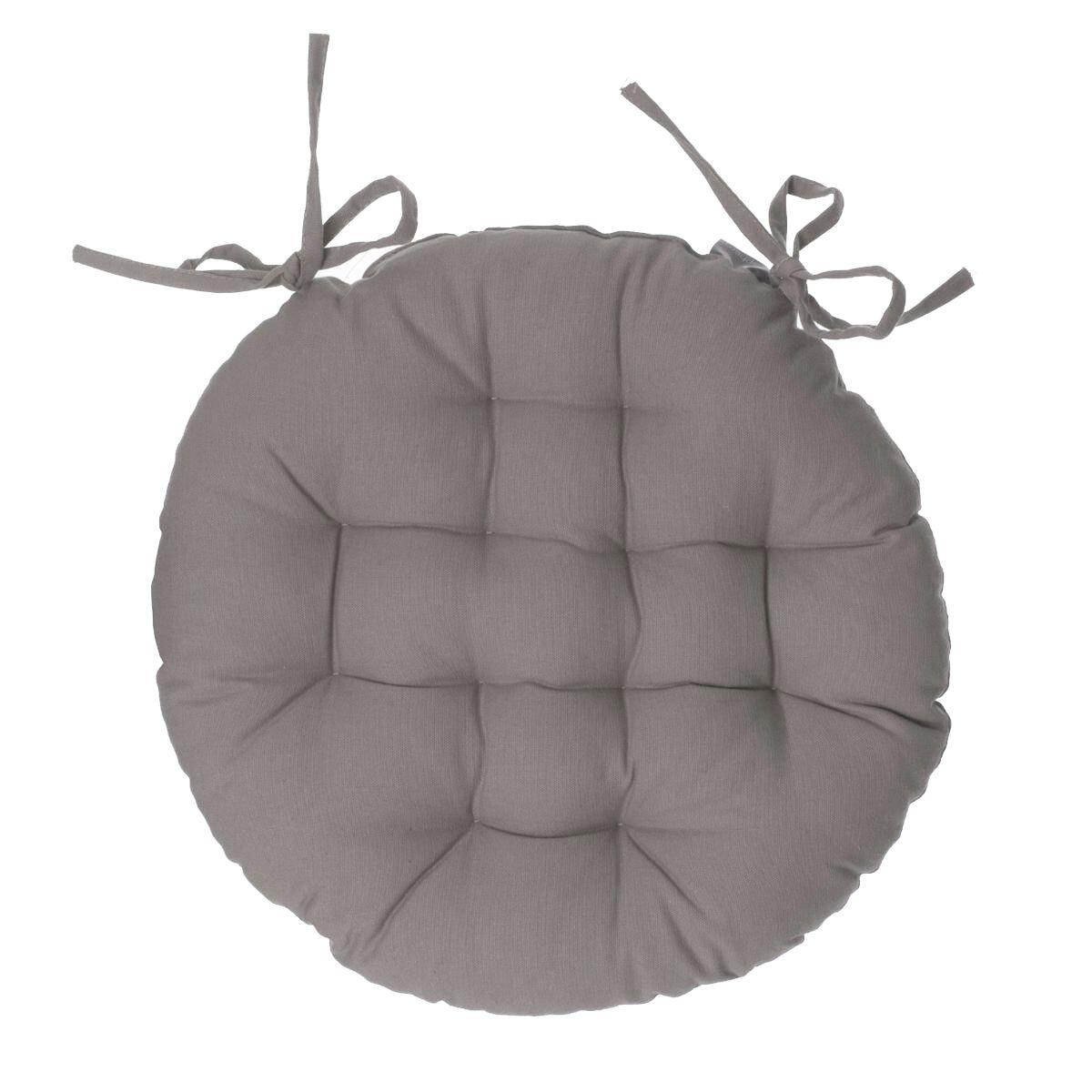 Coussin de chaise rond Datara Taupe 1