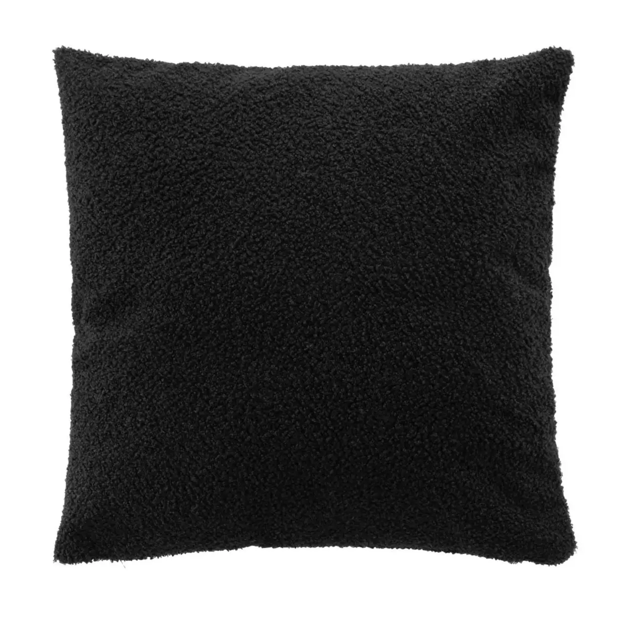 Coussin carré bouclette (45 cm) Wooly Noir