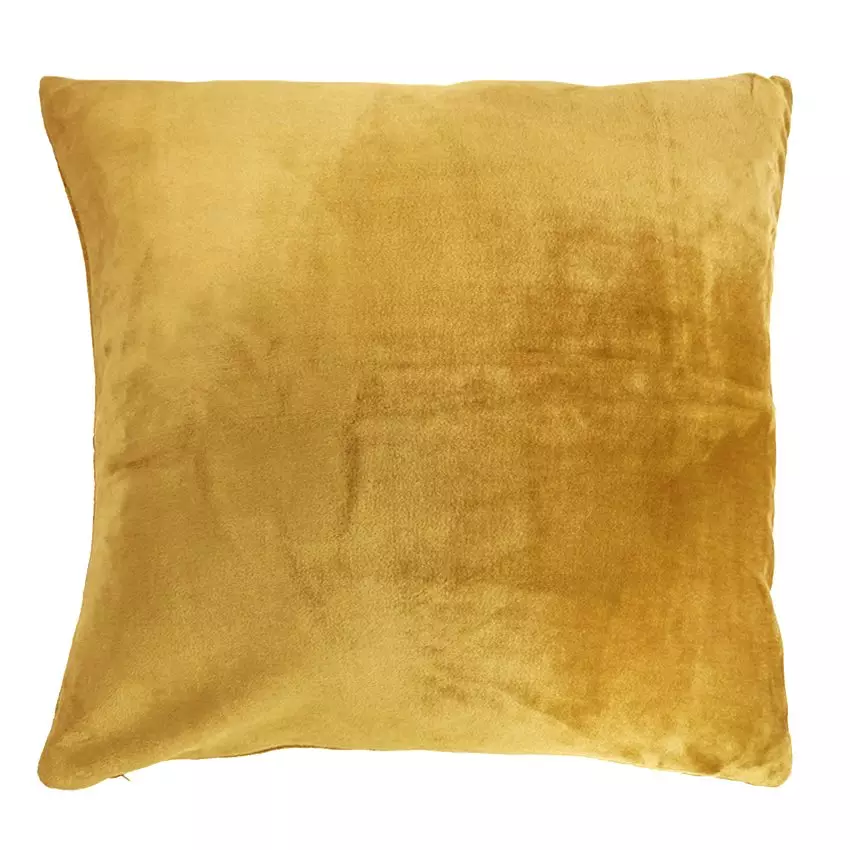 Housse de coussin carrée (40 cm) Doudou Jaune moutarde 1