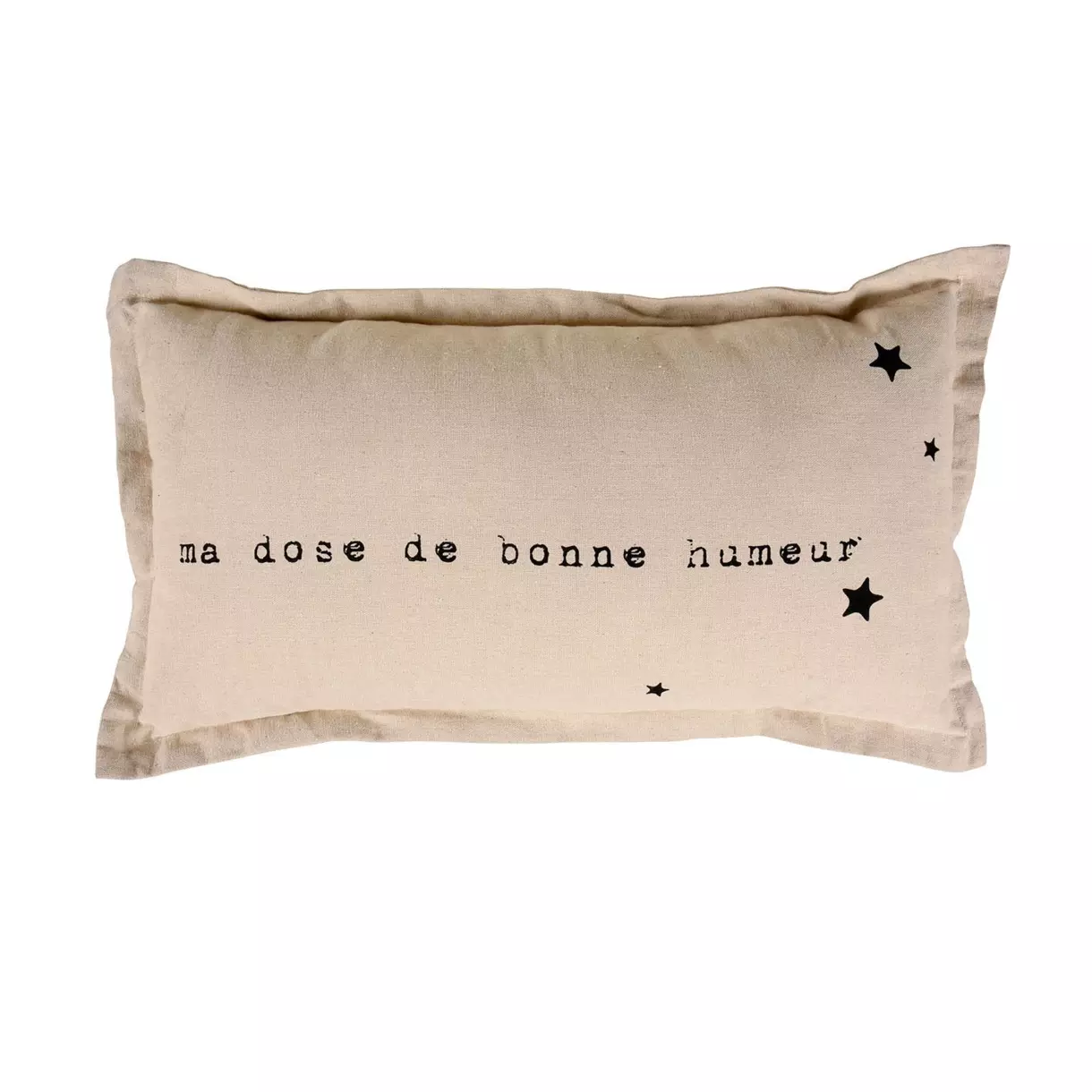 Coussin rectangulaire (50 cm) Bonheur Beige 1