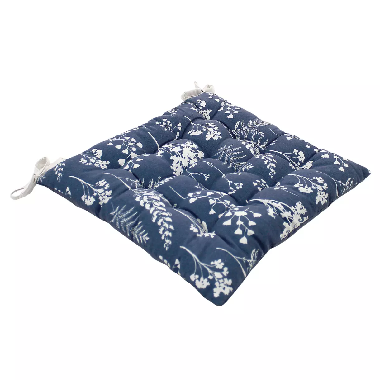 Coussin de chaise carré Herbier Bleu 6