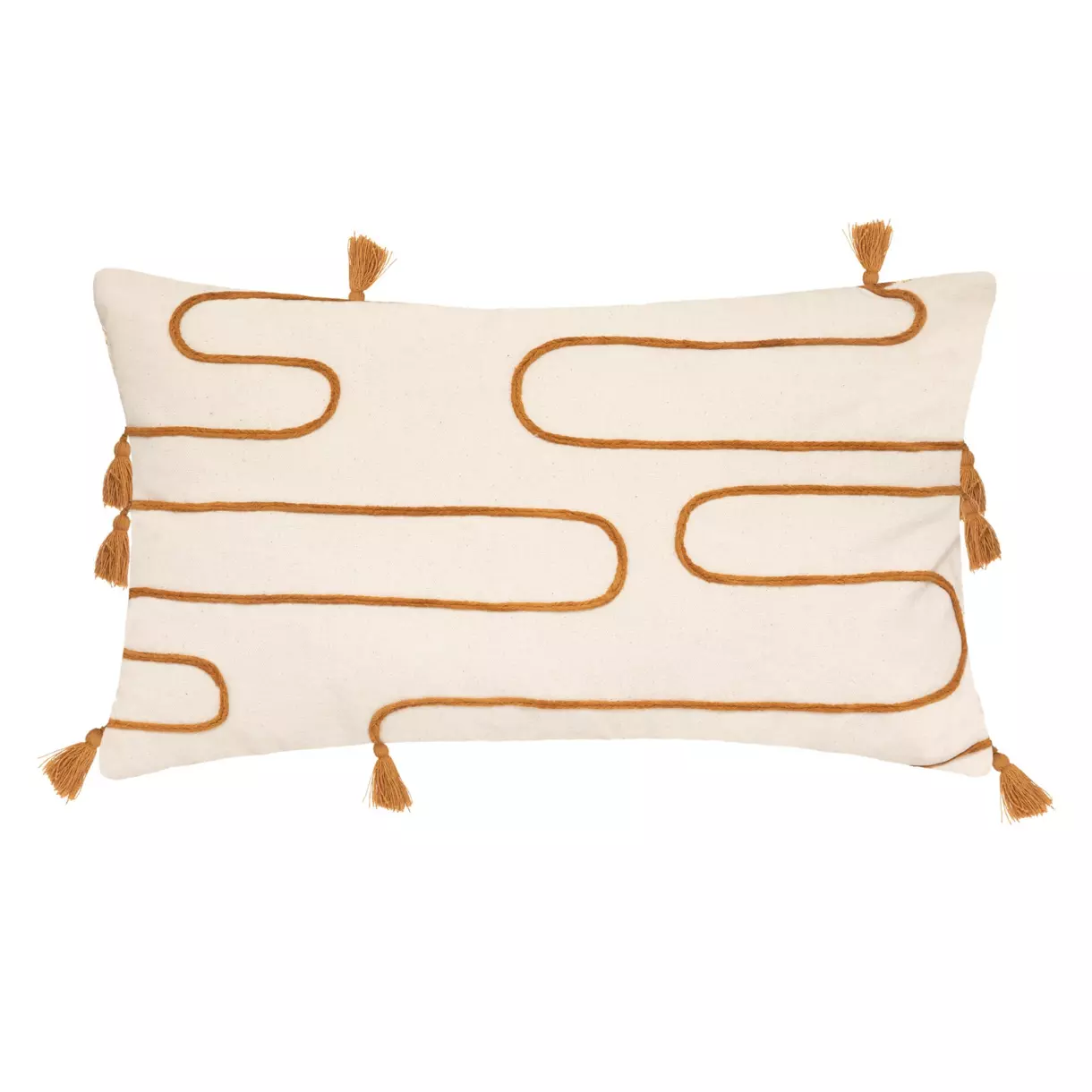 Coussin rectangulaire (58 cm) Corry Jaune ocre 1