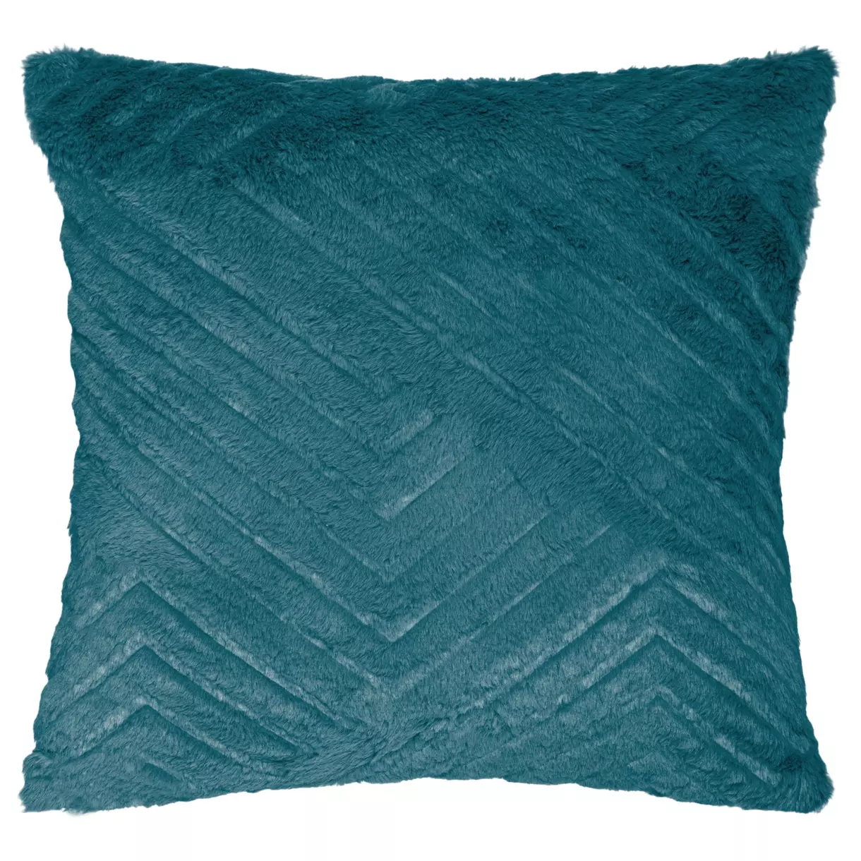 Coussin carré (45 cm) 3D Geo Bleu canard 1
