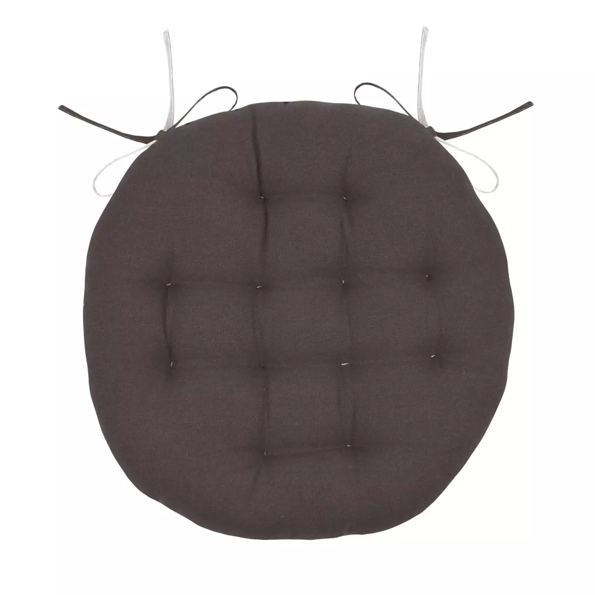 Coussin de chaise rond Duo Gris anthracite