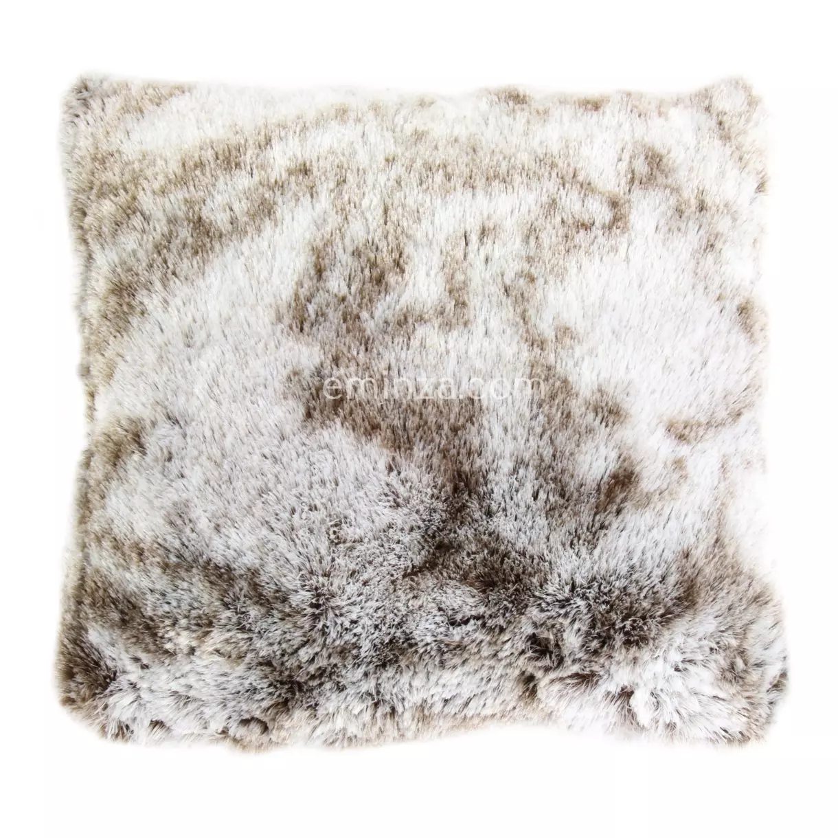 Coussin carré fausse fourrure (40 cm) Ours taupe 1