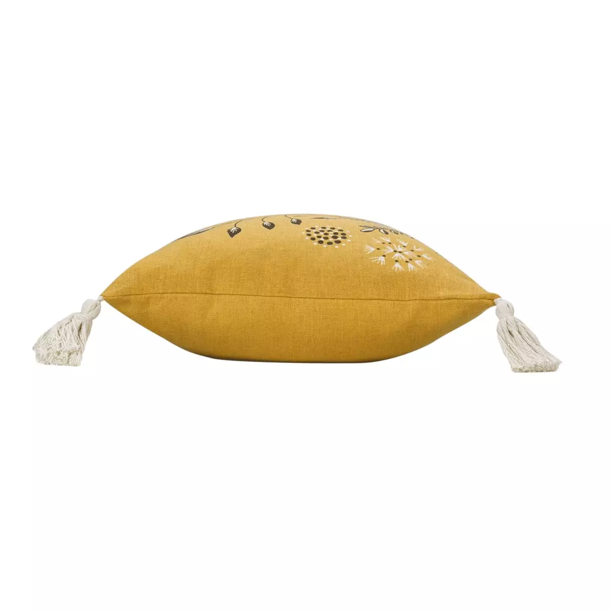 Coussin rectangulaire coton recyclé (50 cm) Suzanne Jaune