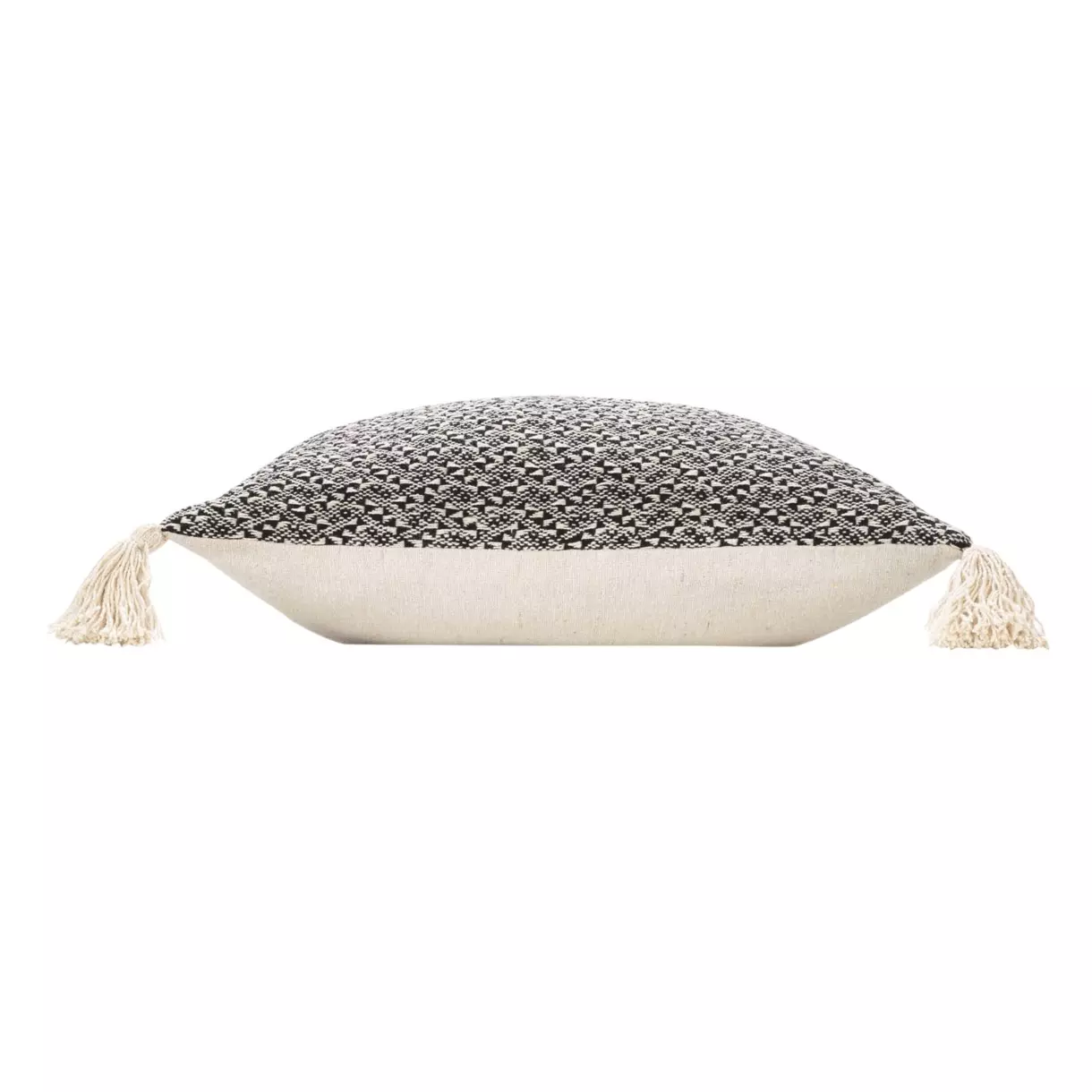 Coussin carré coton (40 cm) Junon Noir