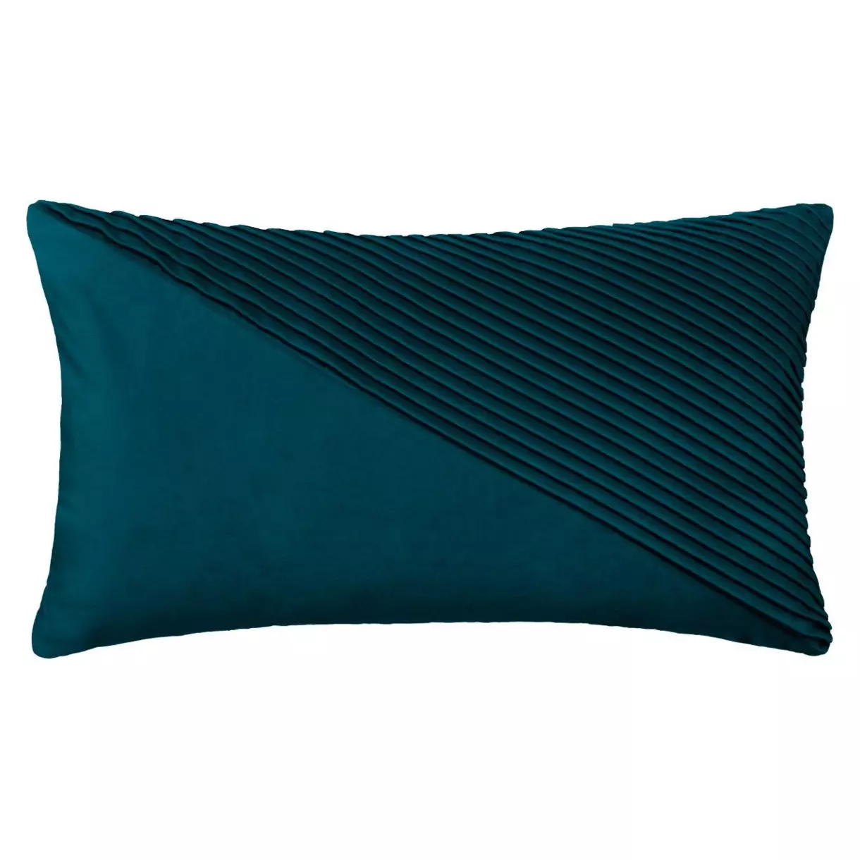 Coussin rectangulaire velours Rita Bleu canard 1