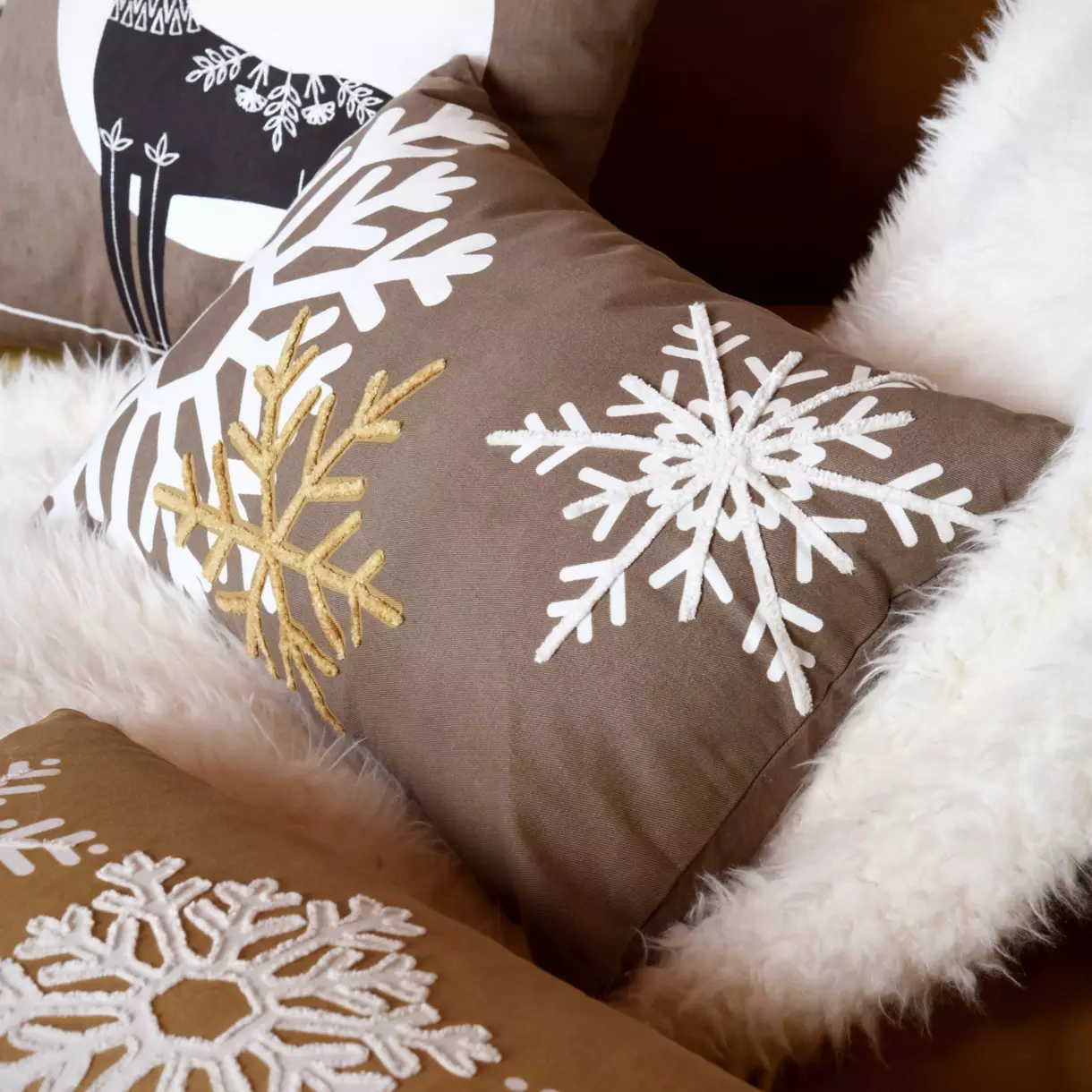 Coussin rectangulaire (50 cm) Estrella Taupe 1