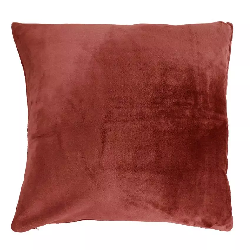 Housse de coussin carrée (40 cm) Doudou Rouge marsala 1