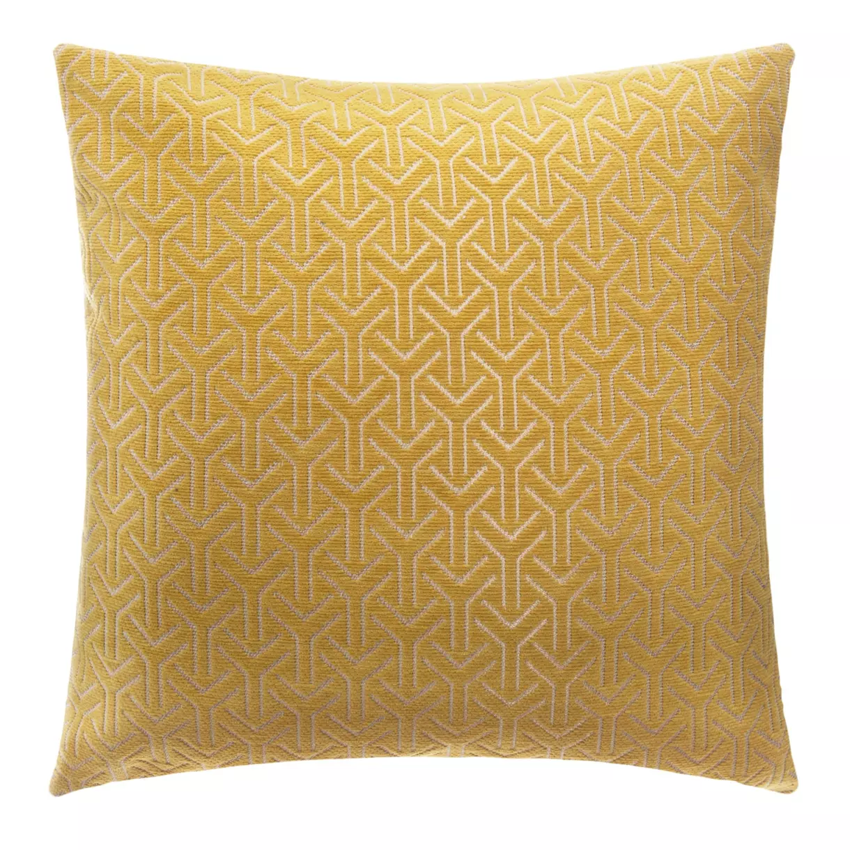 Housse de coussin carrée (40 cm) Geo Jaune ocre 1