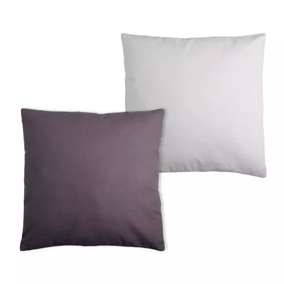 Cojín cuadrado (50cm) Duo Gris y perla 1