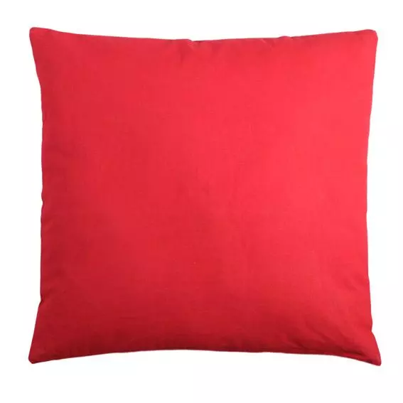 Coussin carré (50 cm) Duo Rouge et beige 1