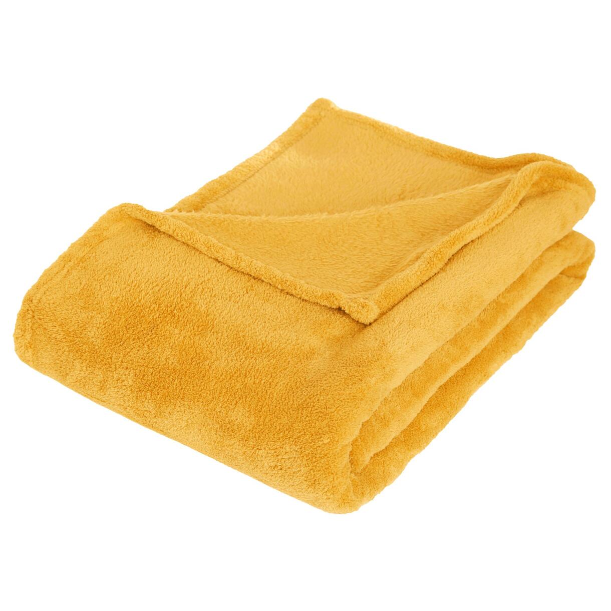Manta suave (150 cm) Tendresse Amarillo ocre 1