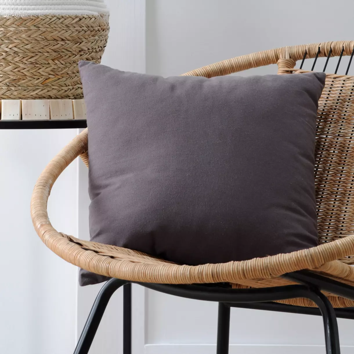Coussin carré (40 cm) Duo Gris