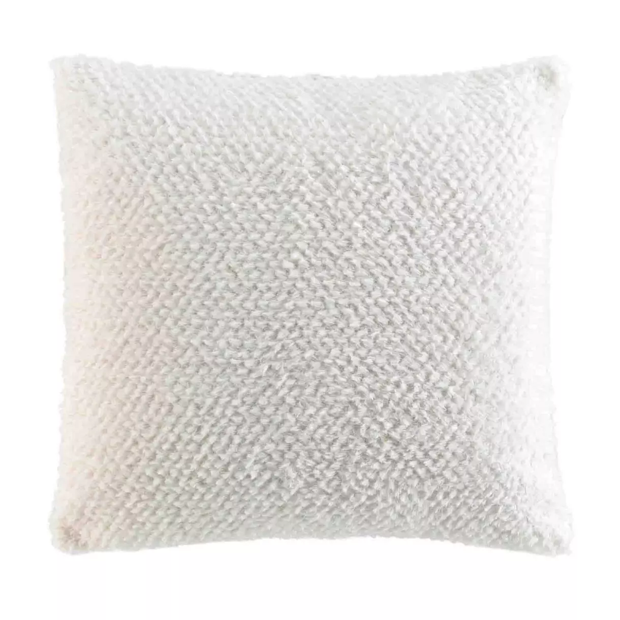 Housse de coussin carrée fausse fourrure (40 cm) Iceberg Ecru 1