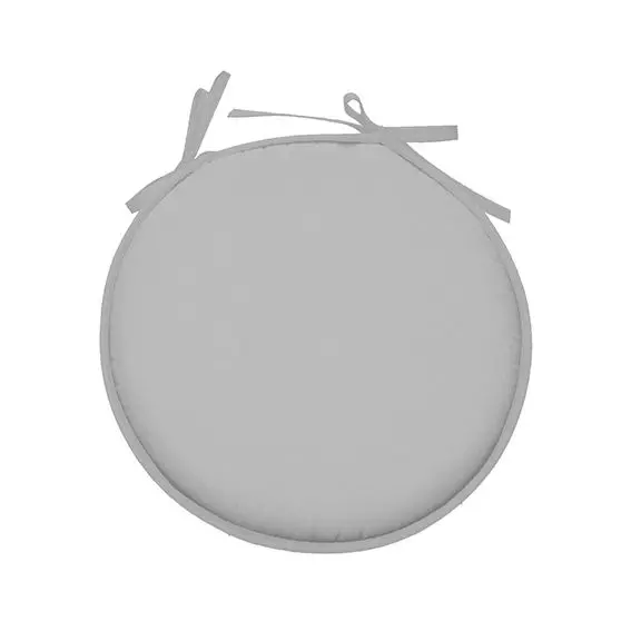 Galette De Chaise Ronde Nelson - 40cm Diamètre, Polyester Noir - Coussin Assise Décoratif