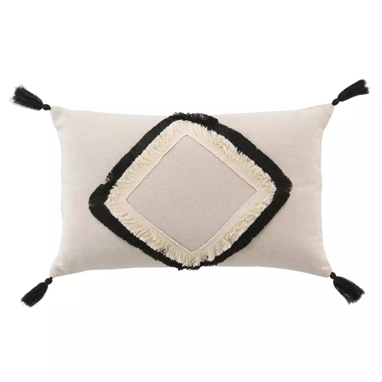 Coussin rectangulaire (50 cm) Malory Noir 