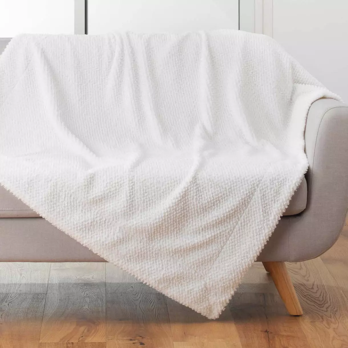 Plaid piel sintética (220 cm) Iceberg Crudo 1