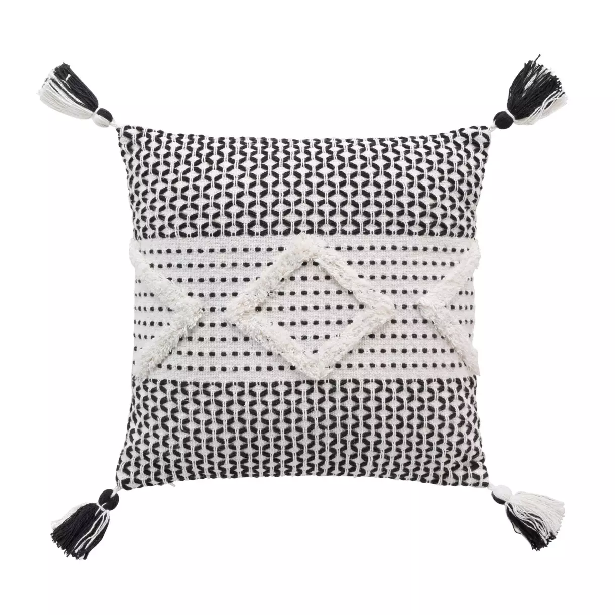 Housse de coussin carrée coton (40 cm) Sally Blanche