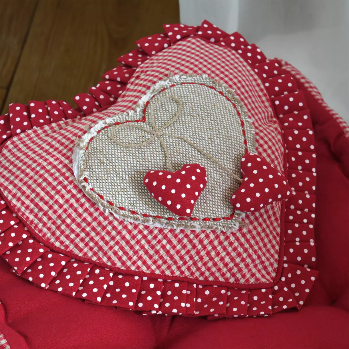 Cojín corazón Marianne Rojo