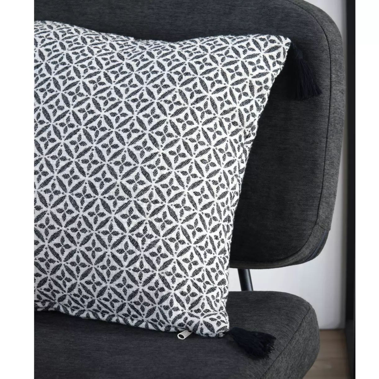 Coussin carré (40 cm) Princeton Gris ardoise