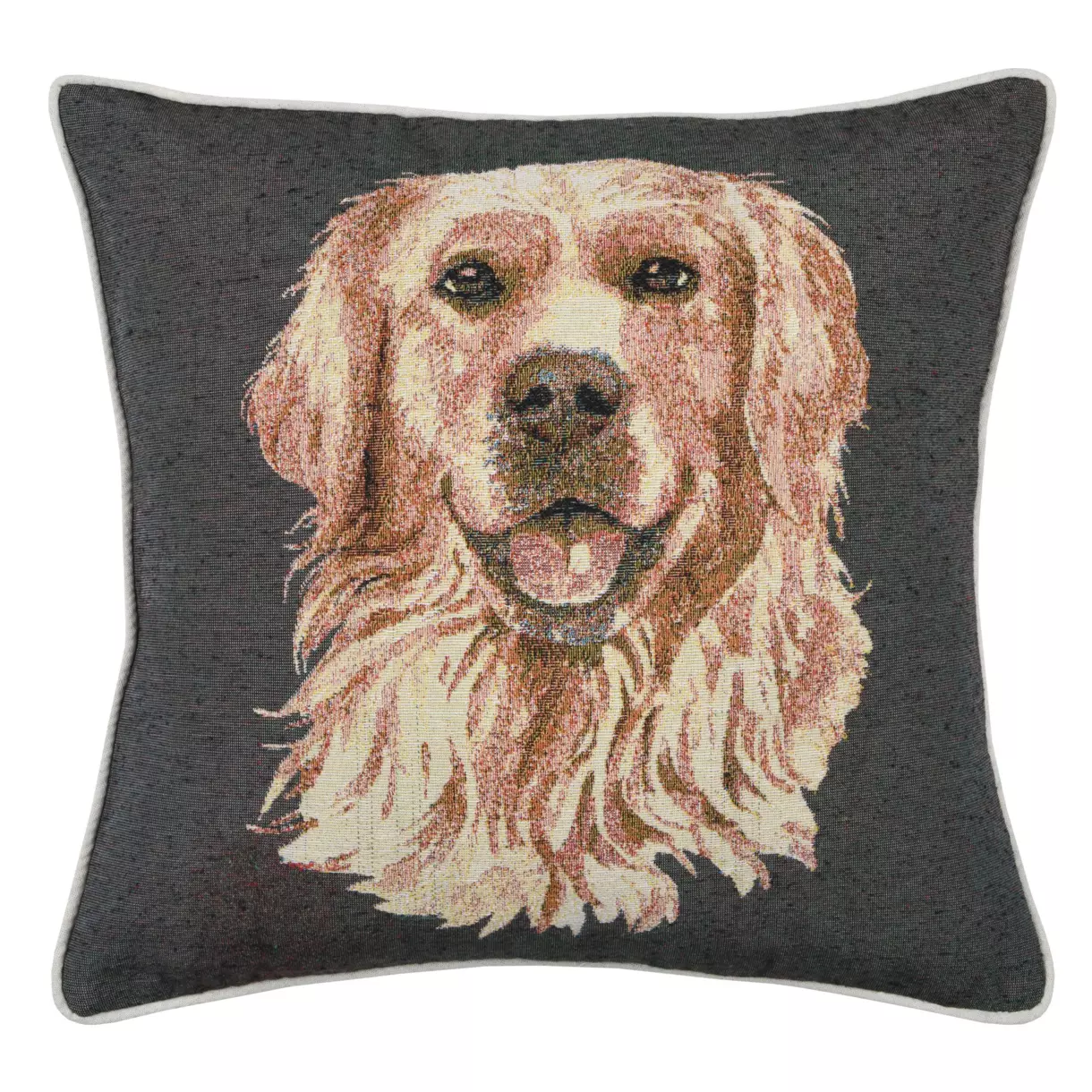Coussin carré (40 cm) Choupy Gris anthracite