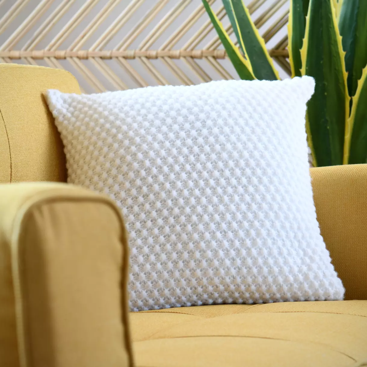 Coussin carré (40 cm) Adrien Blanc