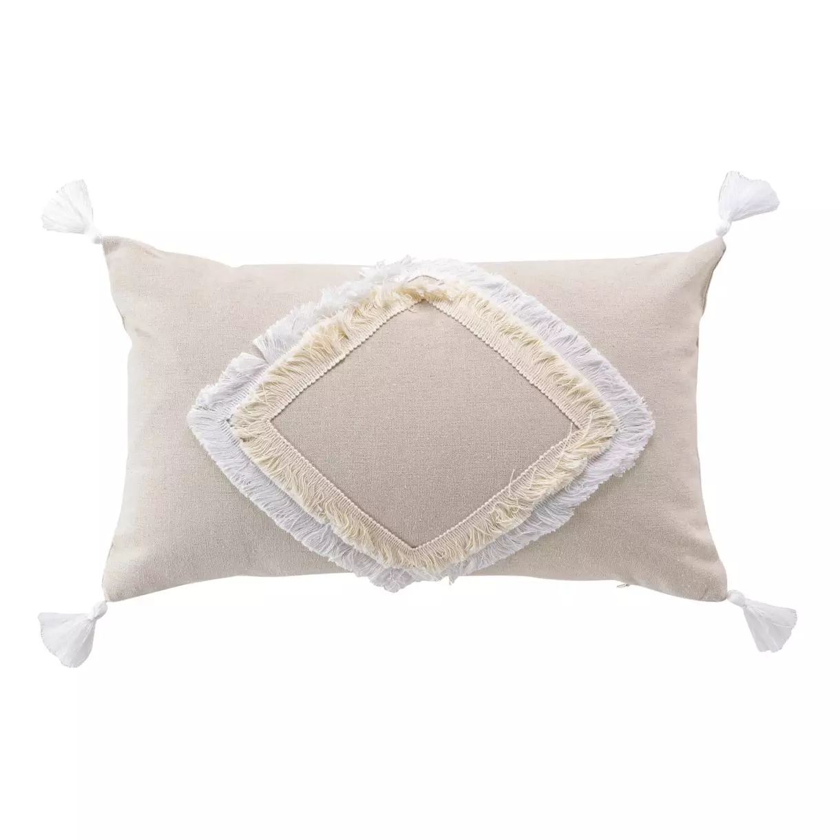 Coussin rectangulaire (50 cm) Malory Blanc