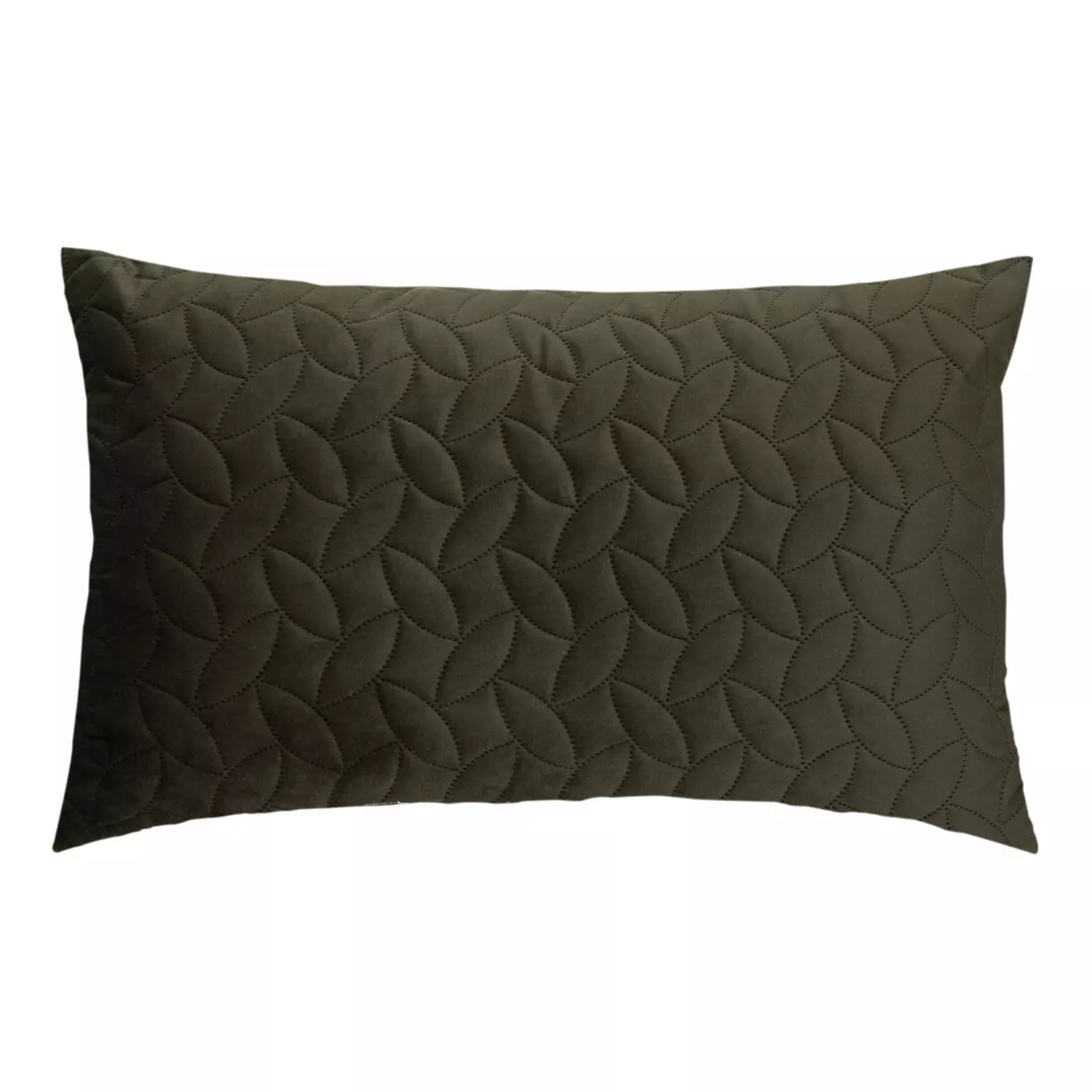 Coussin rectangulaire velours (58 cm) Dolce Vert kaki
