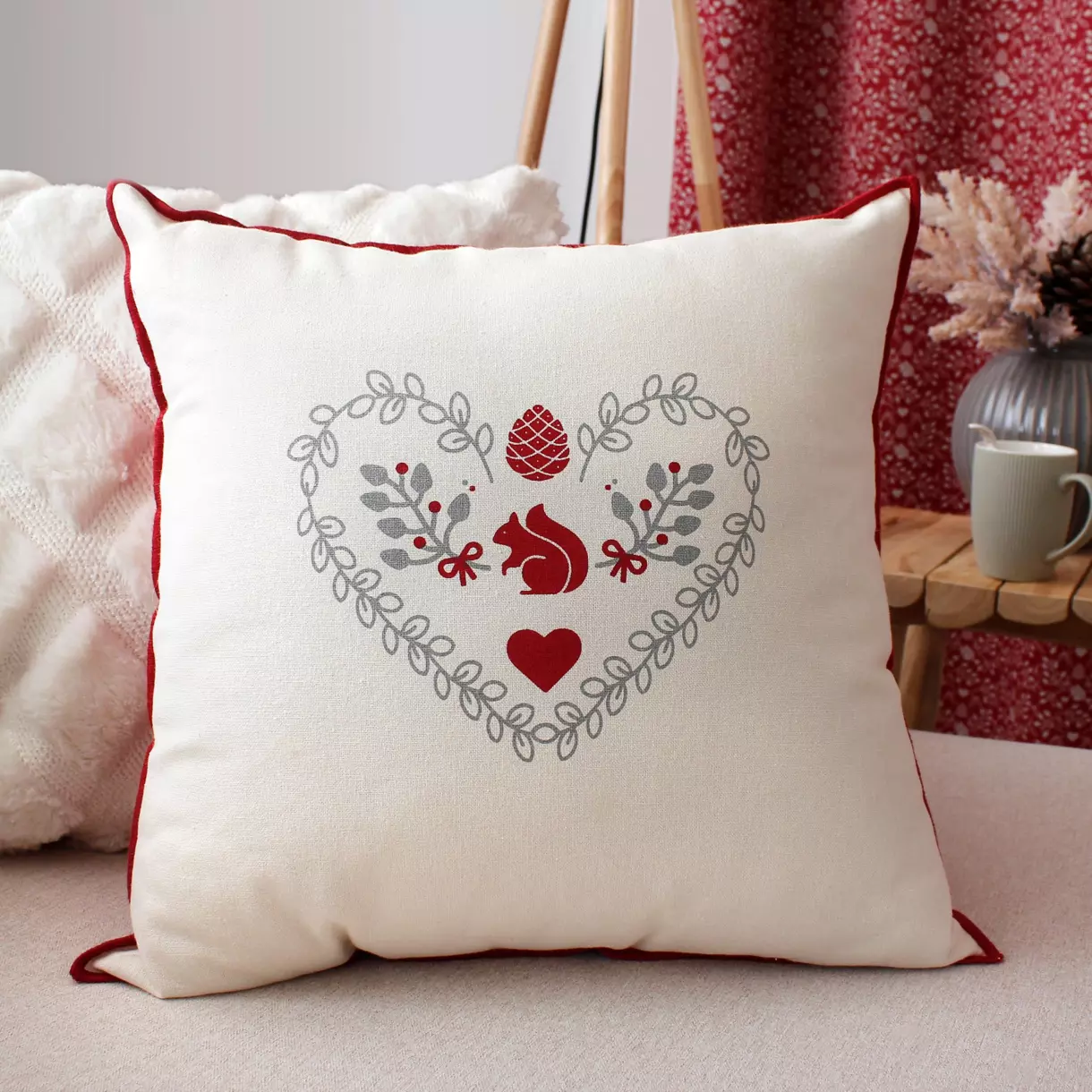 Coussin carré (40 cm) Karellis Ecru 1