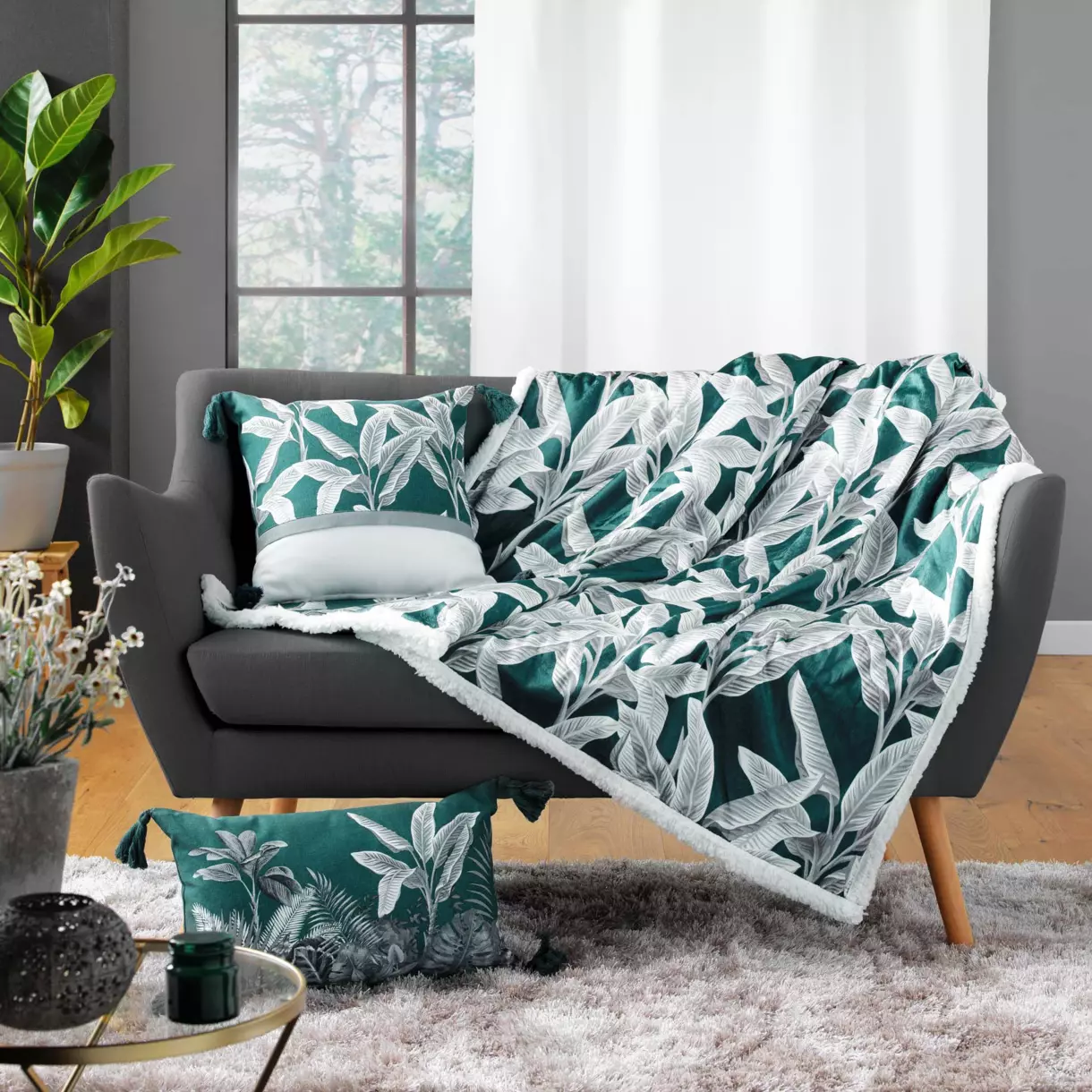 Plaid suave (150 cm) Isibelle Azul 1