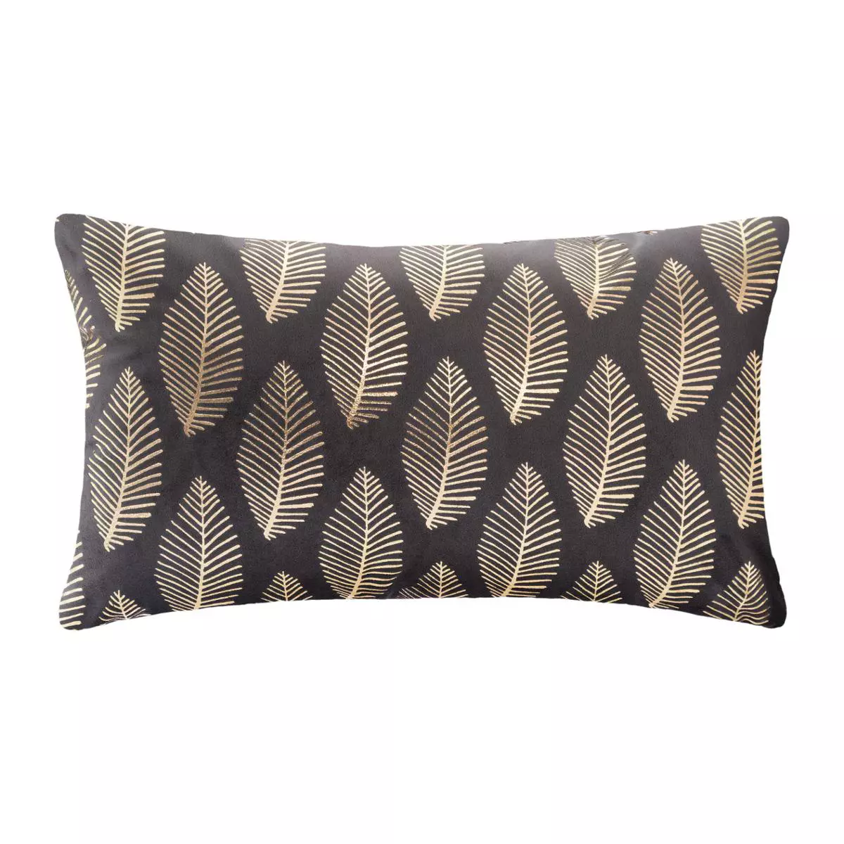 Cojín rectangular terciopelo Oro Tropic Gris 1