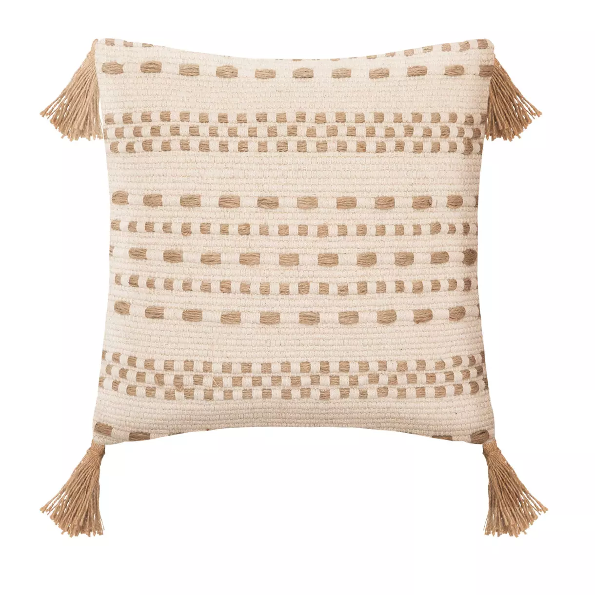 Coussin carré jute (40 cm) Bota Ivoire 1