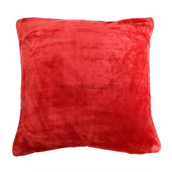Fodera cuscino quadrato in pile (40 cm) Dùdù Rosso 1