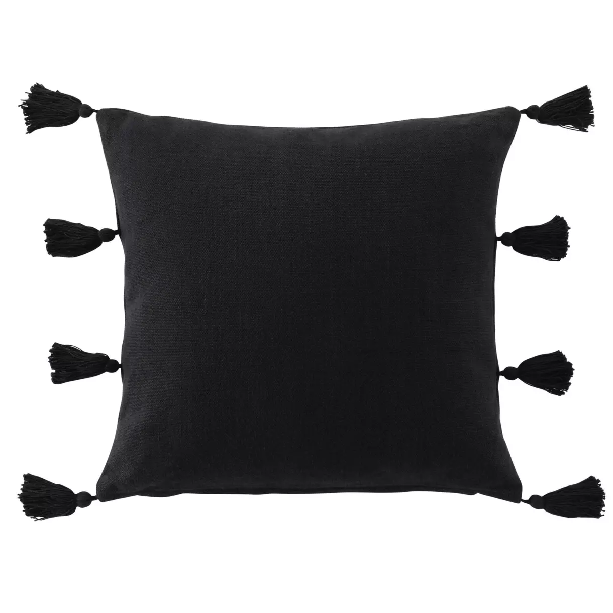 Coussin carré (45 cm) Tasselina Noir 1