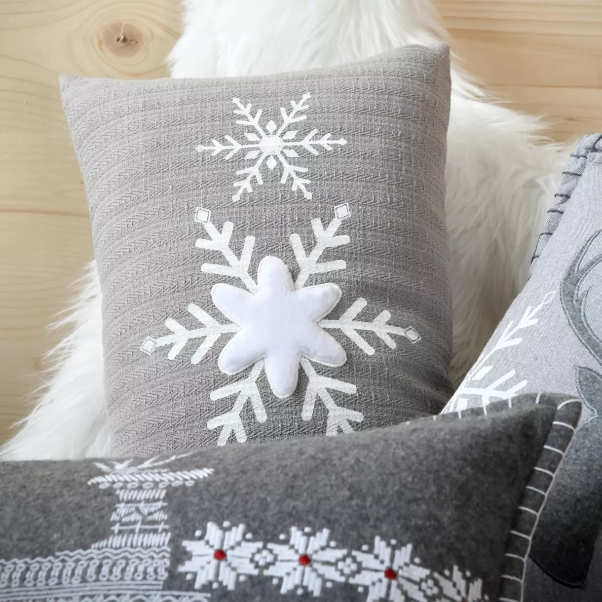 Coussin rectangulaire (50 cm) Arctik Gris clair 1