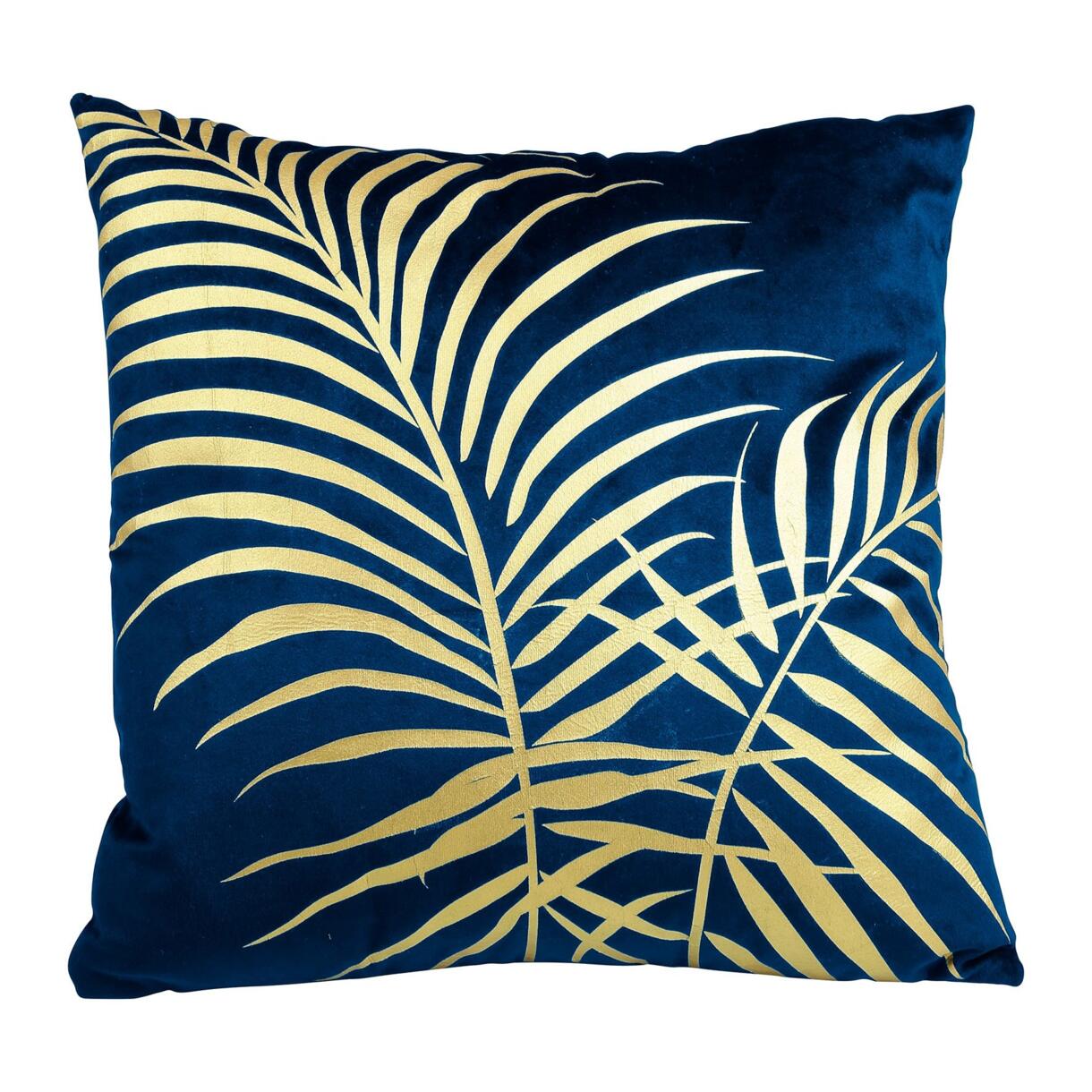 Quadratischer Kissenbezug (40 cm) Palm Bleue 1