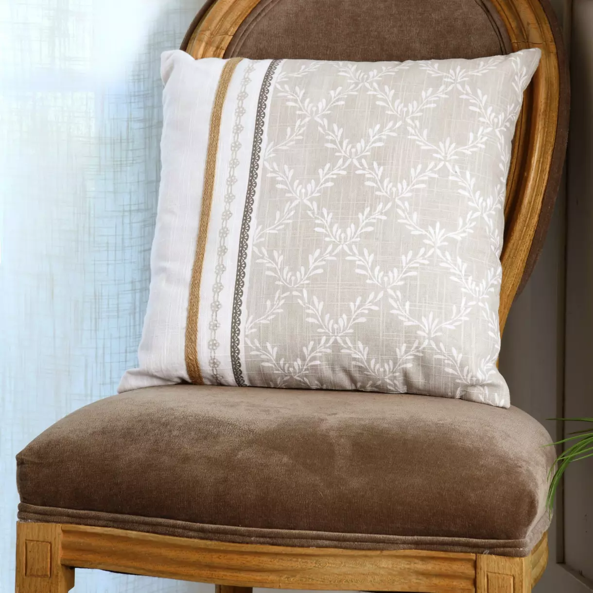 Coussin carré (40 cm) Delila Beige 1