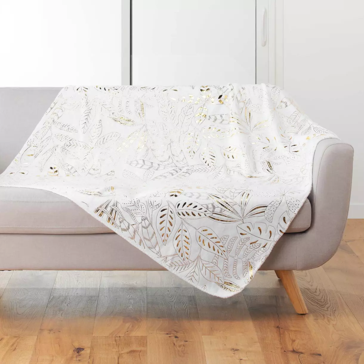 Plaid doux (150 cm) Belflor Blanc 1