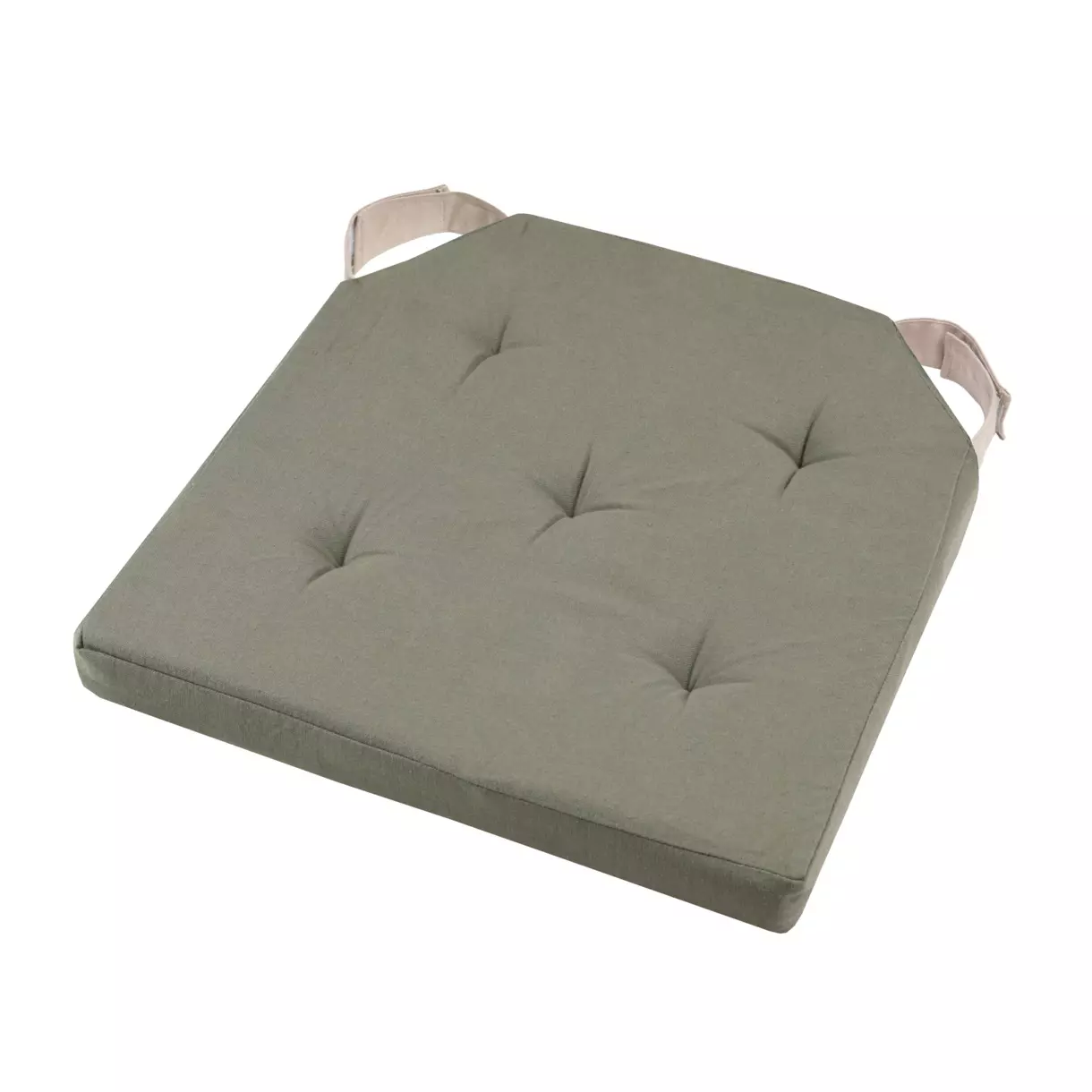 Galette de chaise scratch carrée Duo Verte 1