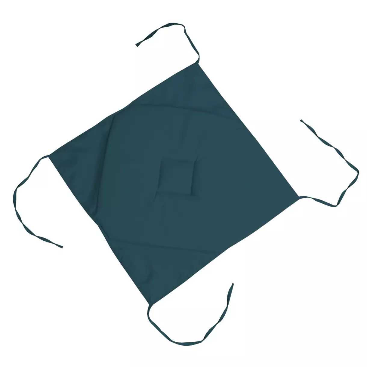 Galette de chaise carrée à rabats (40 cm) Nelson Bleu vert 1