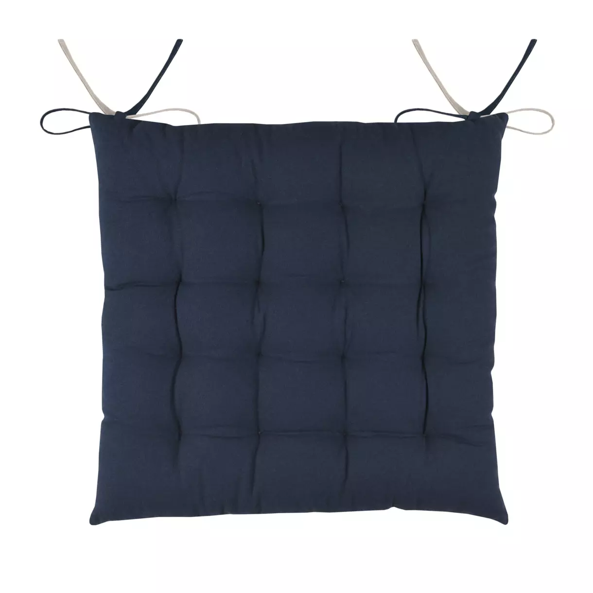 Coussin de chaise carré Duo Bleu marine