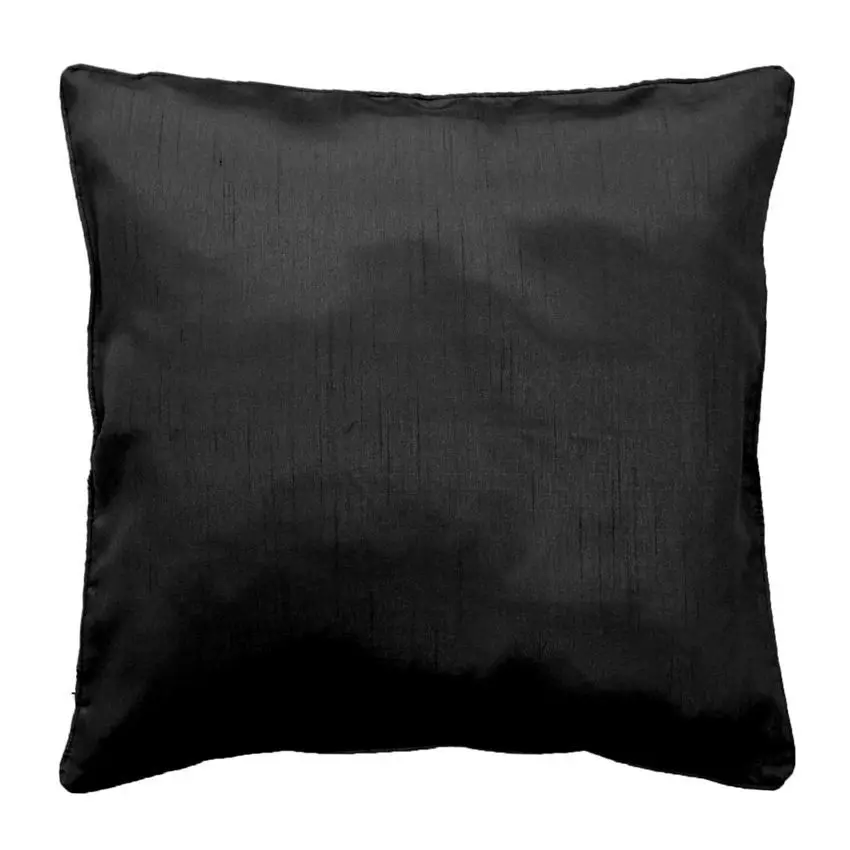 Kussenhoes Shantung Shana Zwart 1