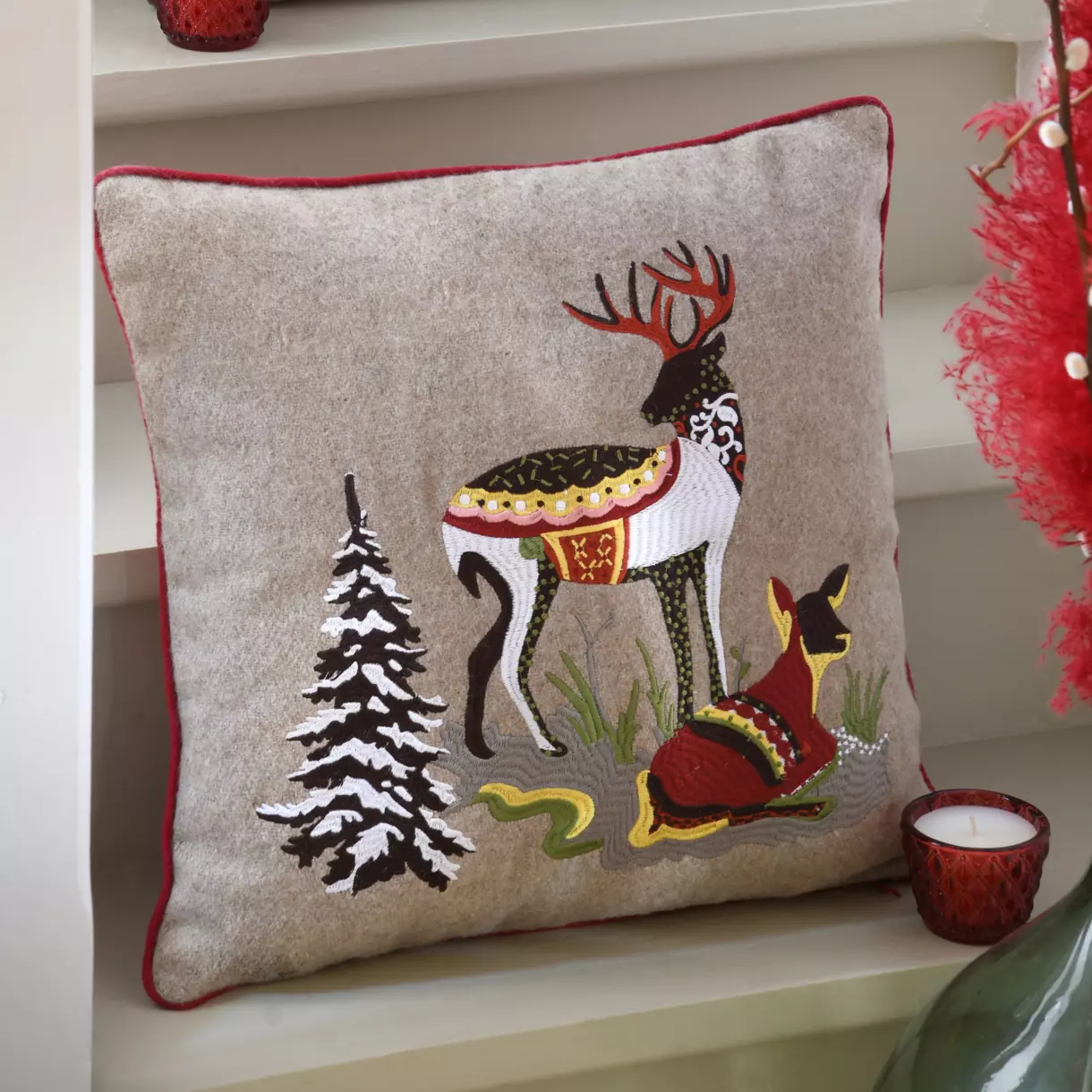 Coussin carré (45 cm) Folkwood Multicolore 1