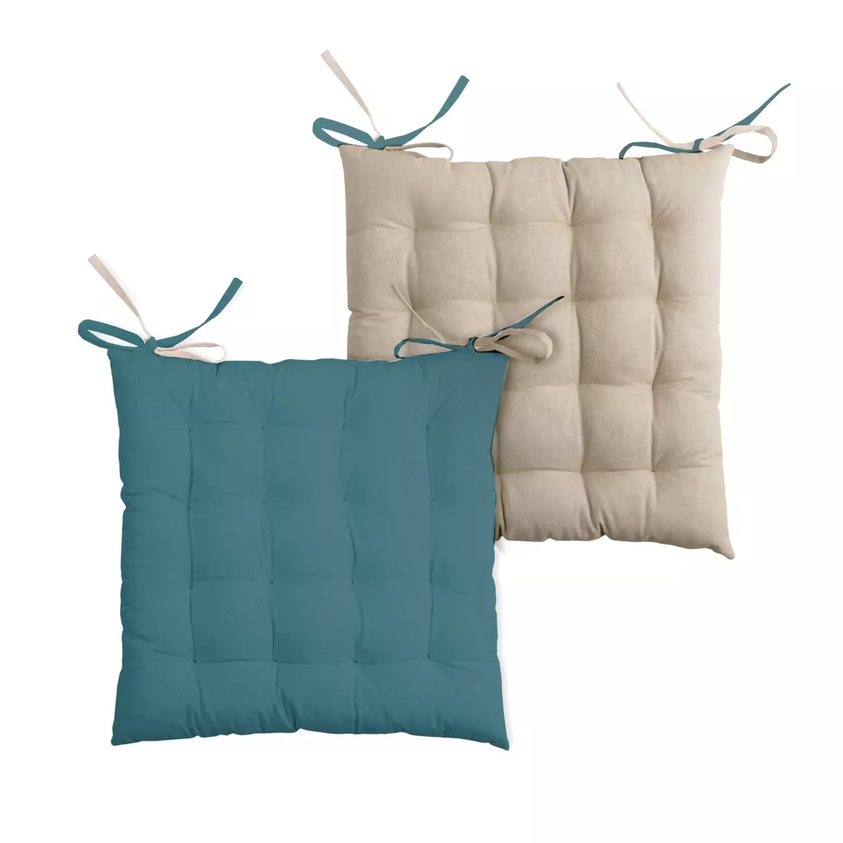 Coussin de chaise Duo Bleu canard 1