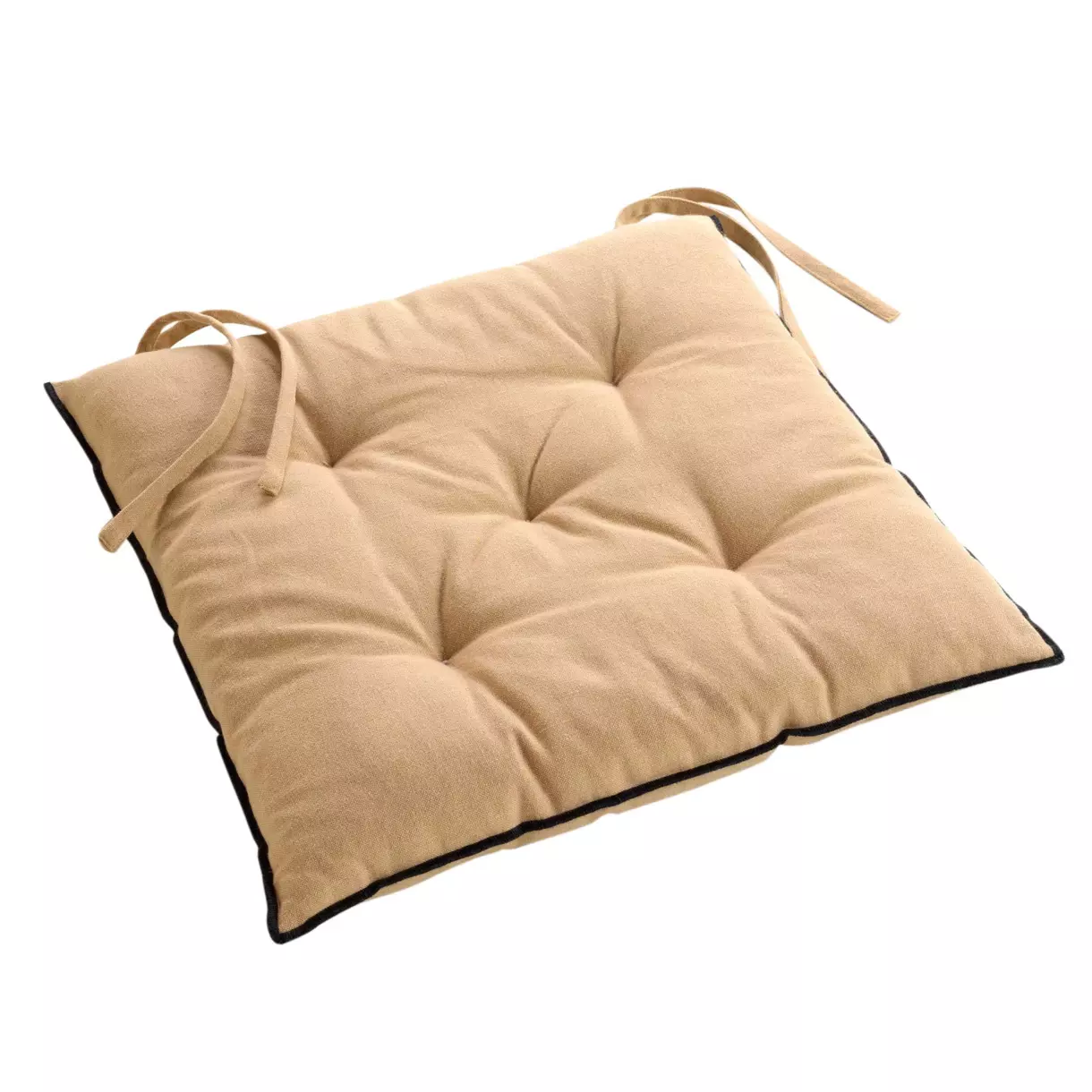 Cojín de silla cuadrado algodón reciclado Mistraline Beige 1
