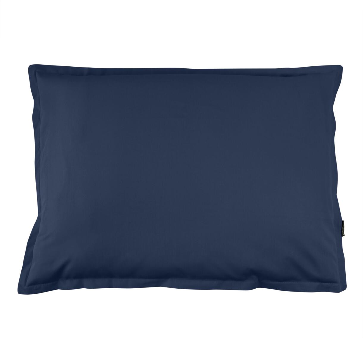 Taie d'oreiller rectangulaire percale de coton (70 cm) Cali Bleu marine 1